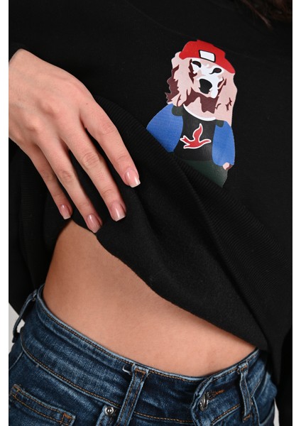 Kadın Baskılı Sweatshirt 1636-24 fiyatları