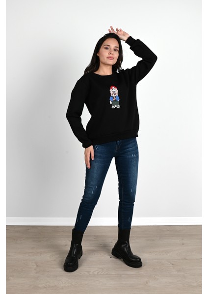 Kadın Baskılı Sweatshirt 1636-24 modelleri