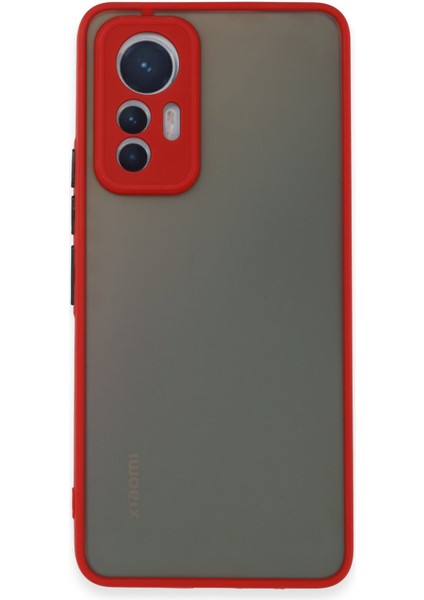 Xiaomi Mi 12 Lite Kılıf Montreal Silikon Kapak - Kırmızı 300099