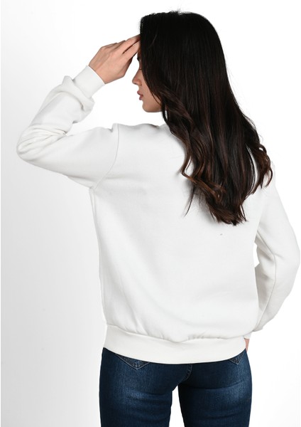 Kadın Baskılı Sweatshirt 1636-24