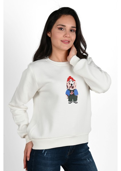 Kadın Baskılı Sweatshirt 1636-24 fiyatları
