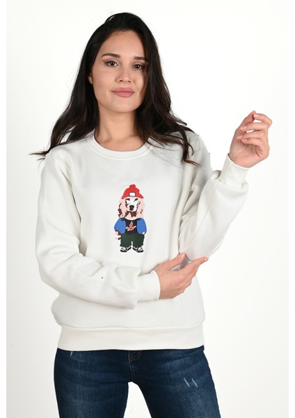 Kadın Baskılı Sweatshirt 1636-24 modelleri