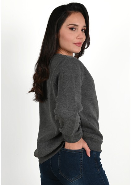Kadın Baskılı Sweatshirt 1636-24 fırsatları
