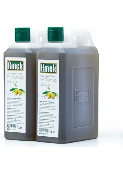 Emekdoğal Sıvı Zeytinyağı Sabunu 1000 ml 2'li Ekonomik Paket