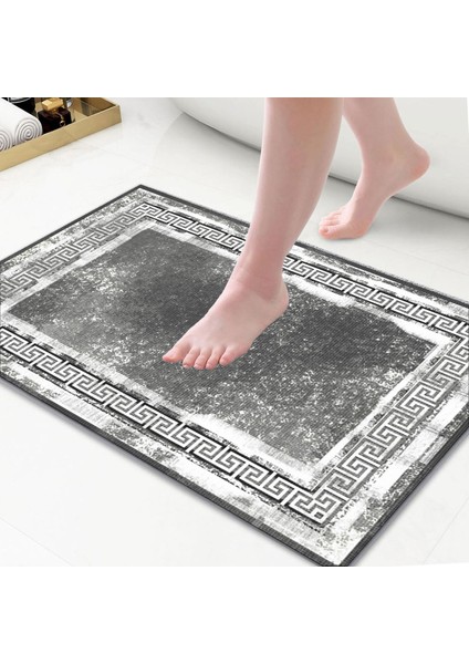 Yıkanabilir Dijital Baskılı Banyo Paspası Kaymaz Taban Klozet Önü Paspası