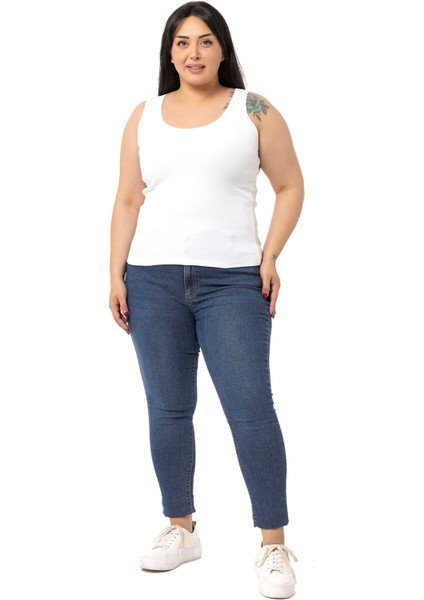 Büyük Beden Askılı Fitilli Kaşkorse Beyaz Body fiyatları