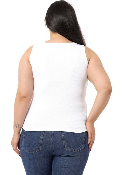 Büyük Beden Askılı Fitilli Kaşkorse Beyaz Body modelleri