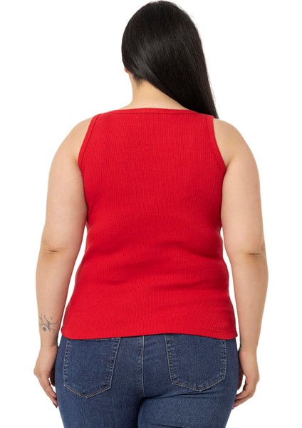 Büyük Beden Askılı Fitilli Kaşkorse Kırmızı Body modelleri