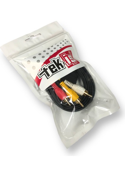 Scart 3 Rca Video Audio 3 Tos Uydu DVD Kablo LCD Tüplü Televizyon Uydu Bağlantı 1.2mt