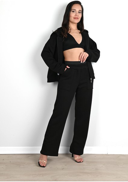 Kadın Cepli Eşofman Takımı Kapüşon Detaylı Pamuk Konforlu ve Şık fiyatları