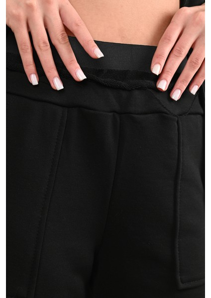 Kadın Cepli Eşofman Takımı Kapüşon Detaylı Pamuk Konforlu ve Şık indirimleri