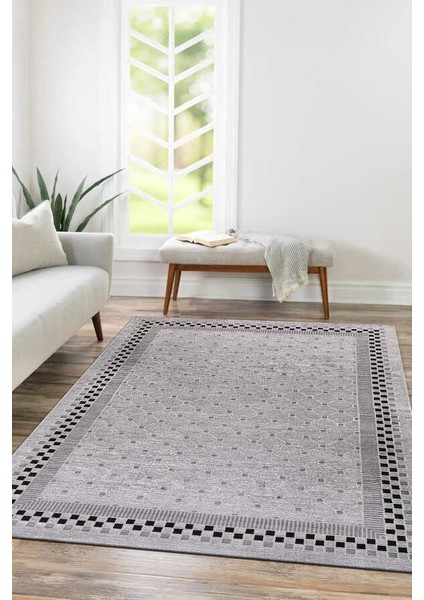 Lynosse Açık Gri Halı Yumuşak Oturma Odası Salon Çocuk Odası Mutfak Halısı P1201 120 x 180