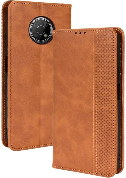 Nokia G300 Pu Deri Cüzdan Manyetik Kapatma Telefon Kılıfı (Yurt Dışından)