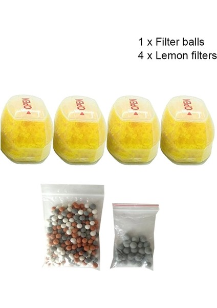 Filtre 2 Stili Banyo Duş Başlığı Limon Vitamower Yüksek Basınç Tasarruflu Su Mineral Boncuklu Duşlar El Aroma Spa Duş Başlığı (Yurt Dışından)