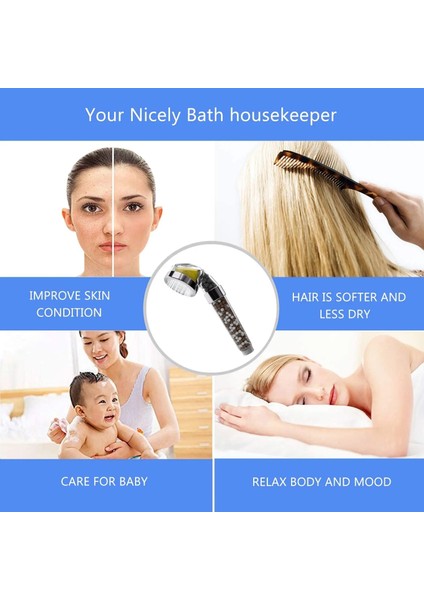 Filtre 2 Stili Banyo Duş Başlığı Limon Vitamower Yüksek Basınç Tasarruflu Su Mineral Boncuklu Duşlar El Aroma Spa Duş Başlığı (Yurt Dışından) fırsatları