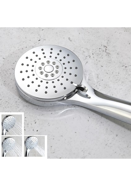 3 Mod Tip C Stili Krom Lehçe Duş Başlığı Başlığı 150 cm Paslanmaz Çelik Duş Hortumu Ayarlanabilir Abs Braketi Duvara Montaj El Duş Aksesuarları (Yurt Dışından)