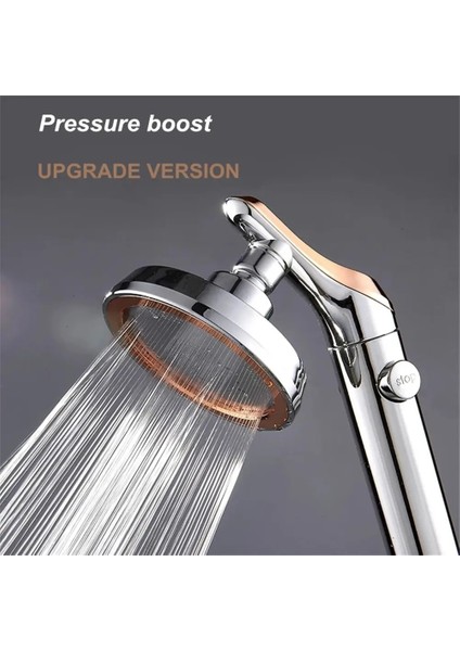 Gümüş Tarzı Bir Düğme Durdurma Su Yağmur Duş Su Tasarrufu Ayarlanabilir El Banyo Duş Başlığı Yüksek Basınç (Yurt Dışından) fırsatları