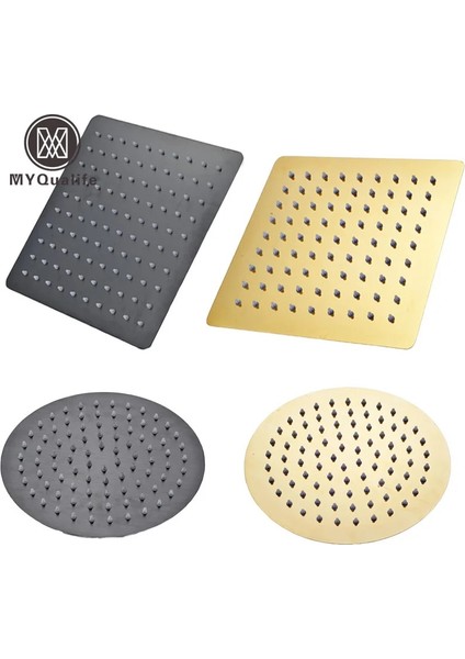 Mavi Stil Titanyum Siyahaltınkrom Ultra Ince Stil "yağmur Duş Başlığı Paslanmaz Çelik Banyo Bataryası Kafayı Değiştirin (Yurt Dışından) fiyatları