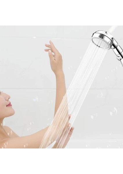 Altın Tarzı Ayarlanabilir 3 Düşük Kafa Banyo Musluk Duş Sistemleri Üç Hızlı Yüksek Basınçlı Su Tasarruflu Banyo Musluk Lüks Püskürtücü (Yurt Dışından)