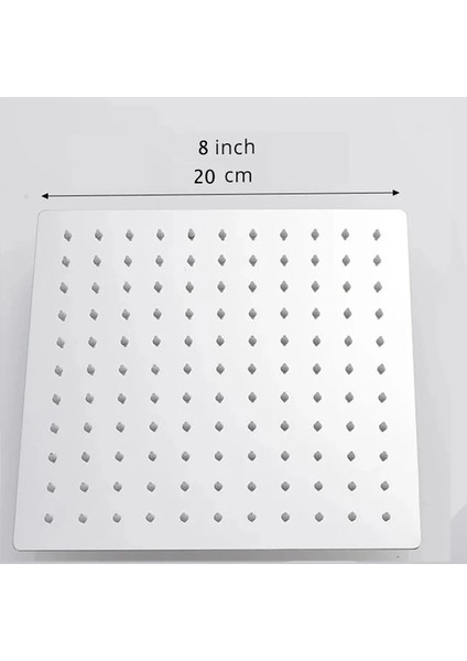 Kırmızı Stil Inç Kare Paslanmaz Çelik Yağmur Duş Başlığı Yağış Büyük Banyo Üstü Ultra Tepsi Ince Yüksek Basınçlı Duş Başlığı (Yurt Dışından)