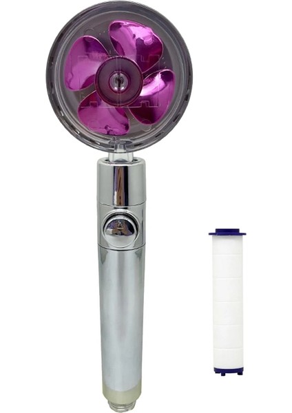 Filtre Stiliyle Mor Yüksek Basınçlı Duş Başlığı Su Tasarruflu Akış 360 Derece Dönen Meme Spreyi Faotton Filtre ile Banyo Aksesuarları (Yurt Dışından)