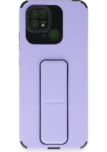 Xiaomi Redmi 10C Kılıf Mega Standlı Silikon - Lila 300099