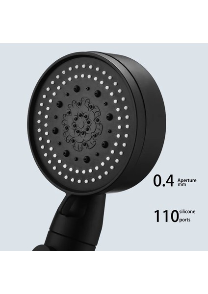 Siyah Hortumsuz Tarzı Duş Başlığı Su Tasarruflu Siyah 5 Hız Ayarlanabiliryüksek Basınçlı Duş Tek Tuşla Su Durdurma Masaj Modu Banyo Aksesuarları (Yurt Dışından) indirimleri