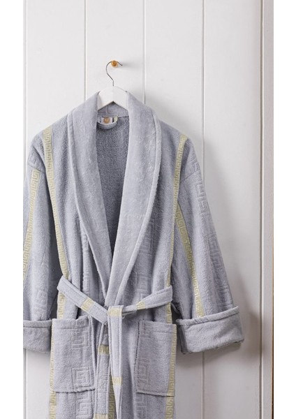 Naturel %100 Cotton Ihraç Ürünü Lüx Şeritli Şal Yaka Greek Kadife Erkek Bornozu fiyatları