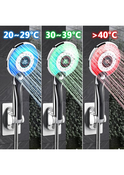 D Stili Yazın LED Duş Başlığı Dijital Duş Filtresi Sıcaklık Kontrolü 3 Püskürtme Modu Duş Püskürtücü Su Tasarrufu Banyo Aksesuarları (Yurt Dışından) fiyatları