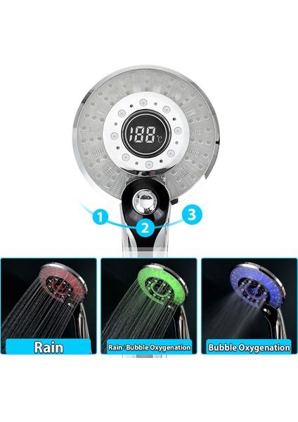 D Stili Yazın LED Duş Başlığı Dijital Duş Filtresi Sıcaklık Kontrolü 3 Püskürtme Modu Duş Püskürtücü Su Tasarrufu Banyo Aksesuarları (Yurt Dışından) indirimleri