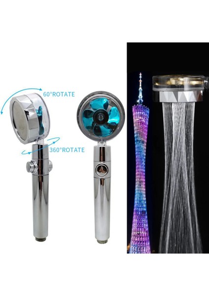 Mor Filtreli Pamuk Stili Duş Başlığı Su Tasarrufu Akışı 360 Derece Dönen Türbin Küçük Fan Yağmur Yüksek Basınçlı Püskürtme Memesi Banyo Aksesuarları (Yurt Dışından) fırsatları