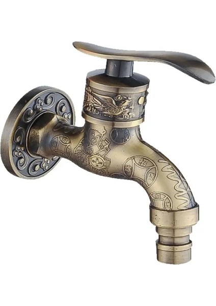 Bordo Tarzı Antik Bronz Duvara Monte Musluk Lavabo Bataryası Ejderha Çamaşır Makinesi Su Taa (Yurt Dışından) modelleri