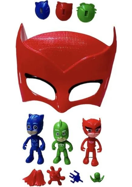 Baykuş Kız Maskeli Pj Mask Pijamaskeliler Figürleri Oyuncak Seti 11 Parça