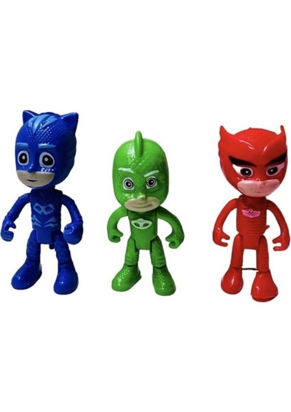 Kedi Çocuk Maskeli Pj Mask Pijamaskeliler Figürleri Oyuncak Seti 11 Parça