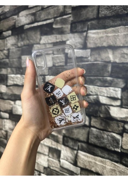 iPhone Xr Uyumlu Sulu Simli Ysl Kılıf Kapak