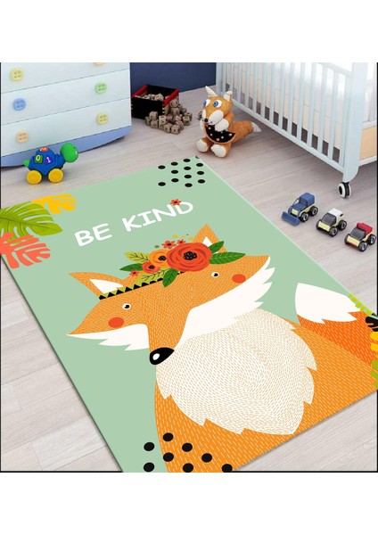 Cino 74 Sevimli Tilki Çocuk Odası Halı Bebek Oyun Halısı