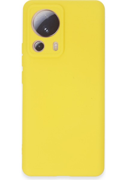 Xiaomi Mi 13 Lite Kılıf Nano Içi Kadife Silikon - Sarı 300099