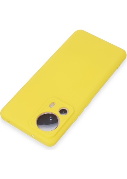 Xiaomi Mi 13 Lite Kılıf Nano Içi Kadife Silikon - Sarı 300099