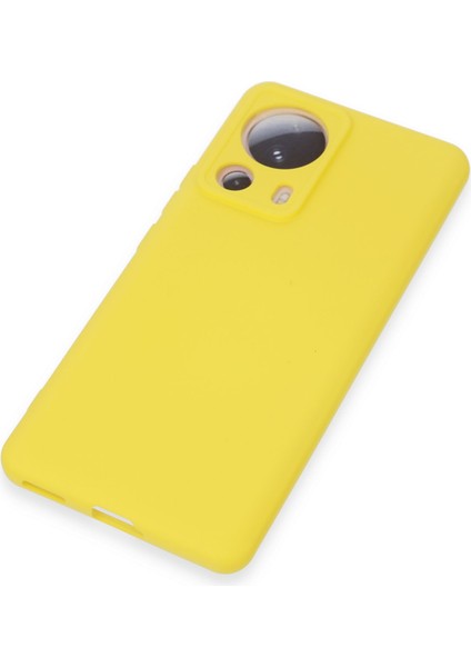 Xiaomi Mi 13 Lite Kılıf Nano Içi Kadife Silikon - Sarı 300099