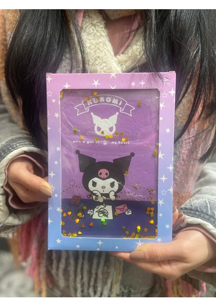 Kuromi Sulu Simli Defter Çizgili