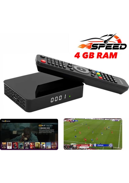 4b Ram Iptv Uydu Alıcısı Vip - Çanaklı Çanaksız Tv Izleme Linux Işletim & High Speed