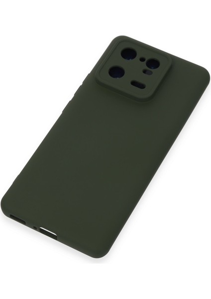 Xiaomi Mi 13 Pro Kılıf Nano Içi Kadife Silikon - Koyu Yeşil 300099
