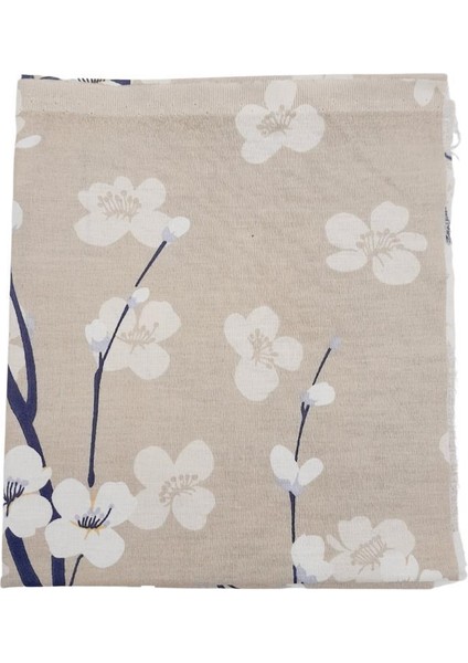 80X35 cm Pamuklu Astarlık Kumaş Papatya Desen Vizon Renk No:39