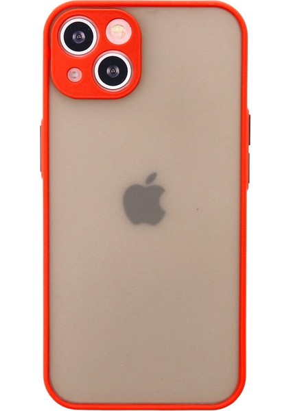 Iphone 14 Kılıf Montreal Silikon Kapak - Kırmızı 300099