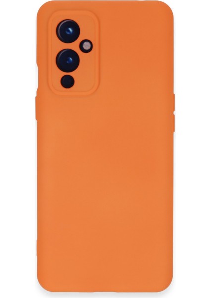 One Plus 9 Kılıf Nano Içi Kadife Silikon - Turuncu 300099
