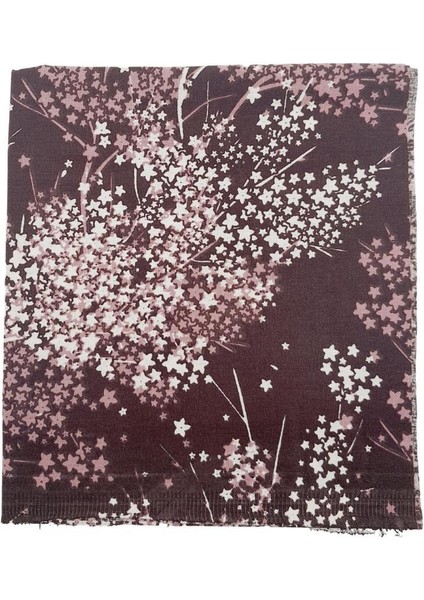 80X35 cm Pamuklu Astarlık Kumaş Yıldız Desen Mor Renk No:36