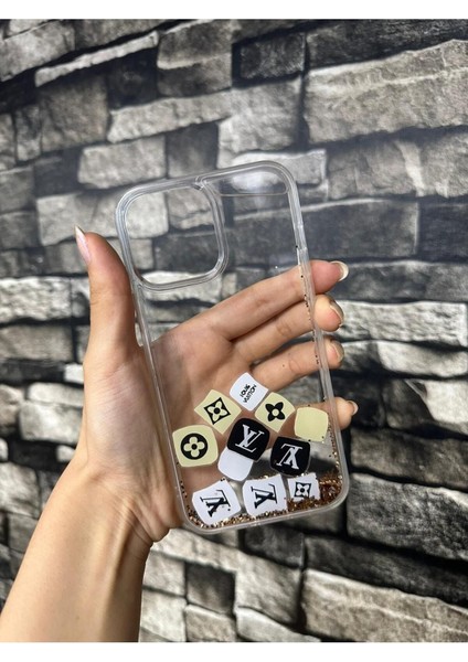 iPhone 11 Pro Max Kılıf Sulu Simli Ysl Kılıf Kapak Uyumlu