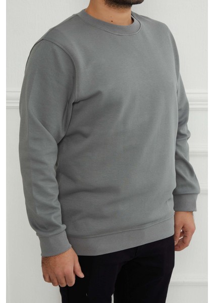 Hscstore Erkek Basic Açık Haki Sweatshirt - 2903