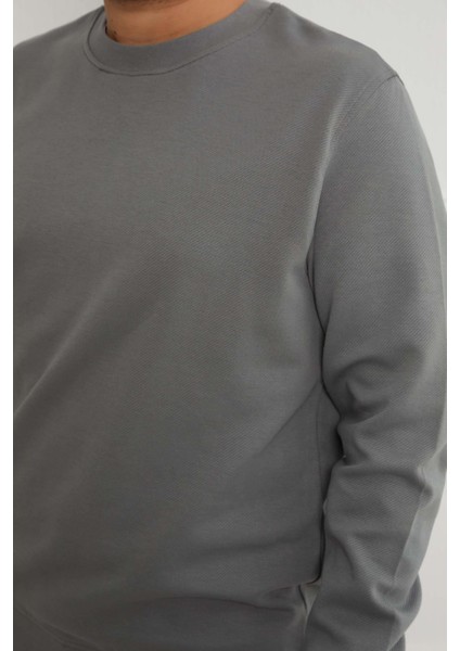 Hscstore Erkek Basic Açık Haki Sweatshirt - 2903