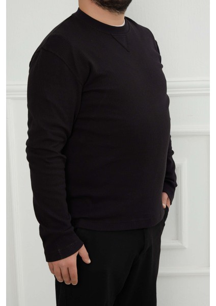 Hscstore Erkek Basic Siyah Sweatshirt - 2816